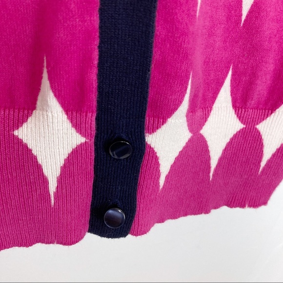 Crown & Ivy polka dot cardigan pink white navy fun cute y2k style 2000s bright - Picture 5 of 10